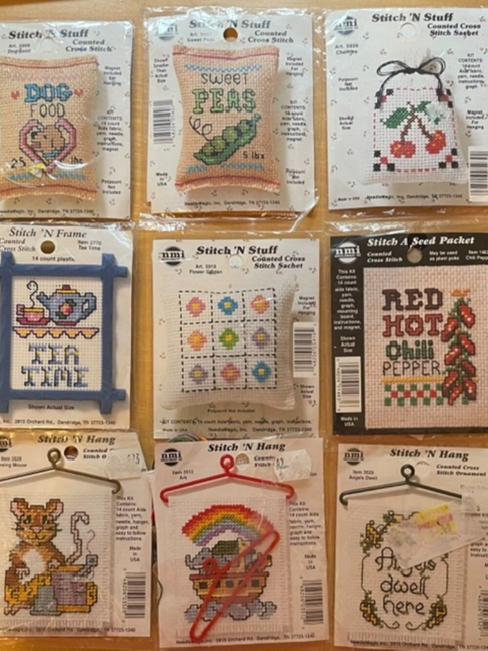 NMI Stitch 'N STUFF Counted Cross Stitch Lot of 9 Kits NIP